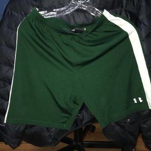 Under Armour green and white shorts